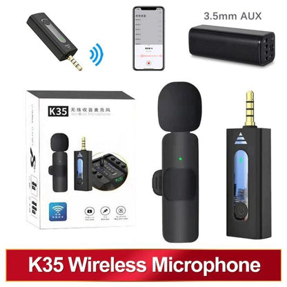 K9 Wireless Lavalier Microphone Single & Dual | Plug-and-Play Mic for Android & iPhone