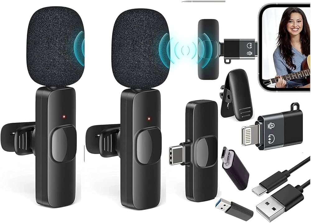 K9 Wireless Lavalier Microphone Single & Dual | Plug-and-Play Mic for Android & iPhone