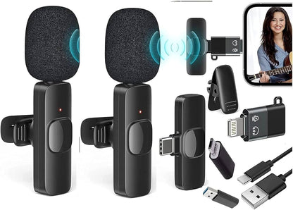 K9 Wireless Lavalier Microphone Single & Dual | Plug-and-Play Mic for Android & iPhone