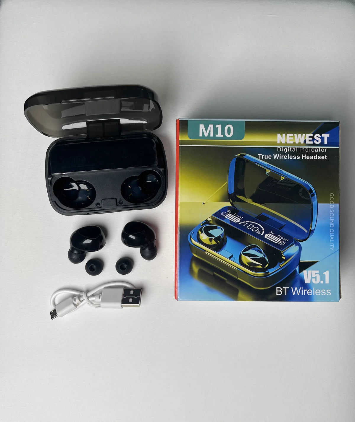 Firozvi M10 TWS Wireless Bluetooth Earbuds with Power Display