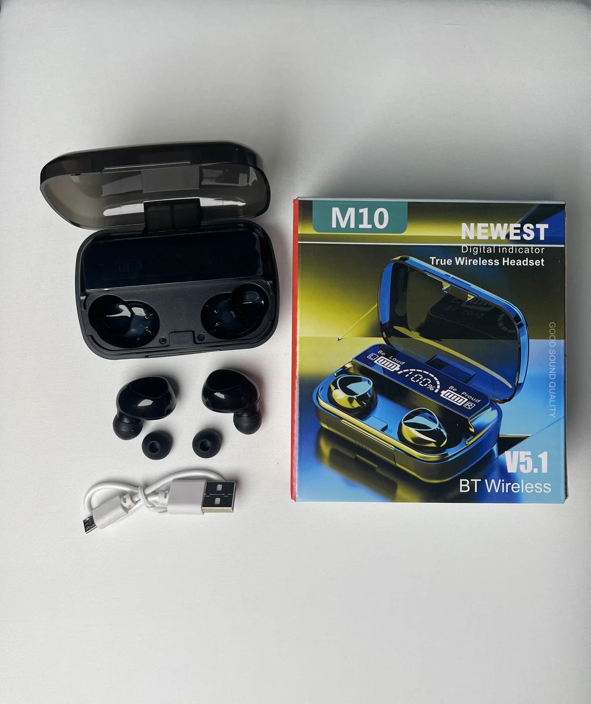 Firozvi M10 TWS Wireless Bluetooth Earbuds with Power Display